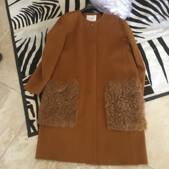 Lafayette 148 cashmere and shearling coat size M New oversized